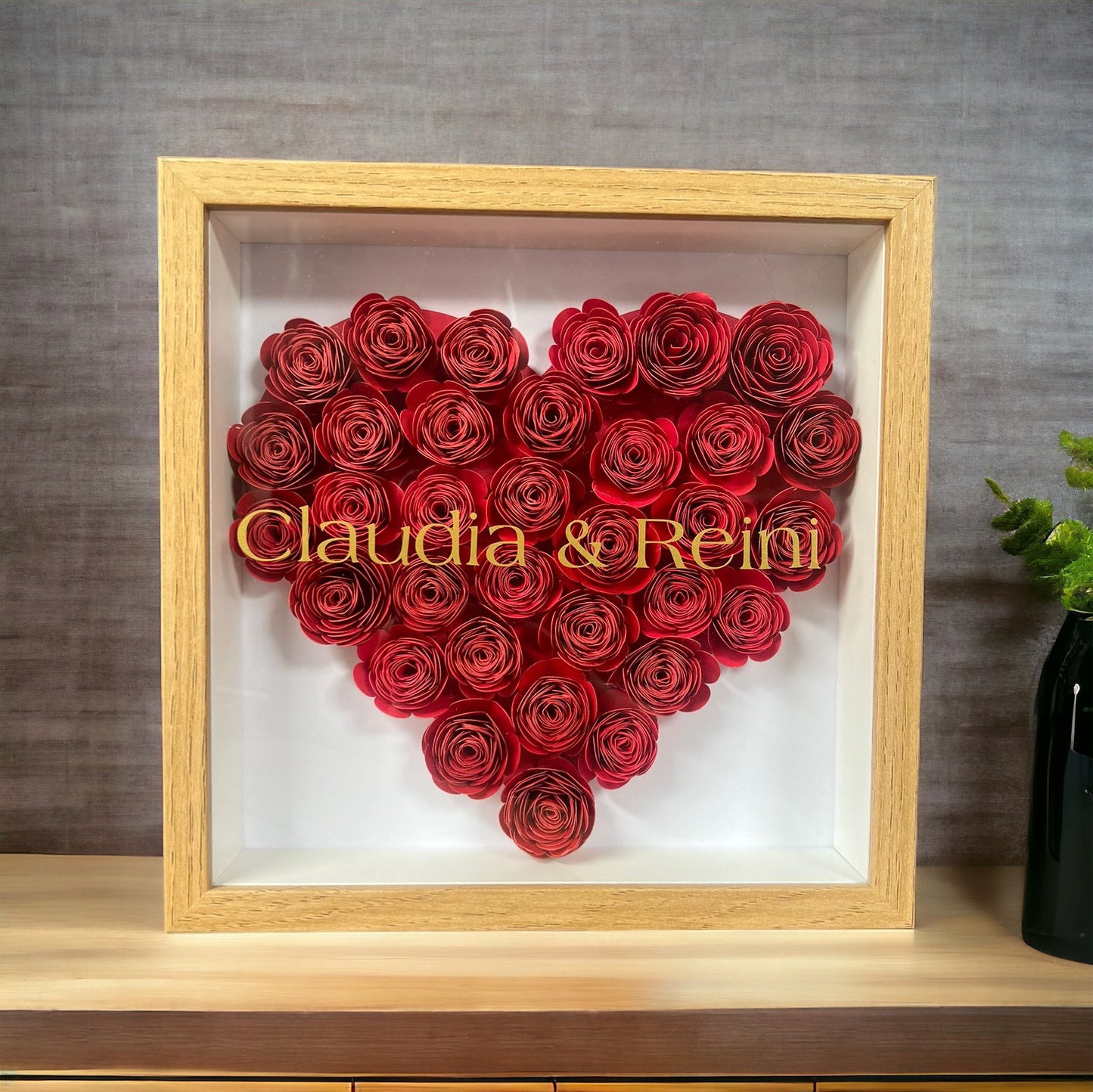 Bilderrahmen 3D mit Roten Rosen – Ein Romantisches Geschenk