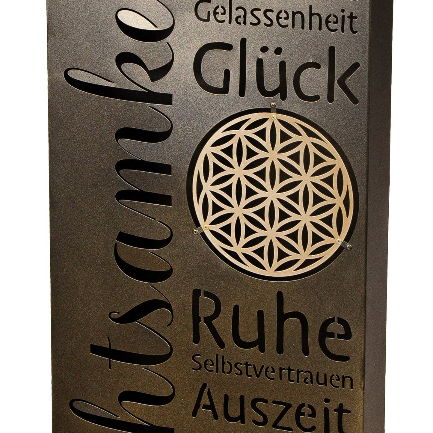 Schalenständer flach AchtsamZeit goldfarben H. 115 cm, VE 2: Goldfarben / Metall