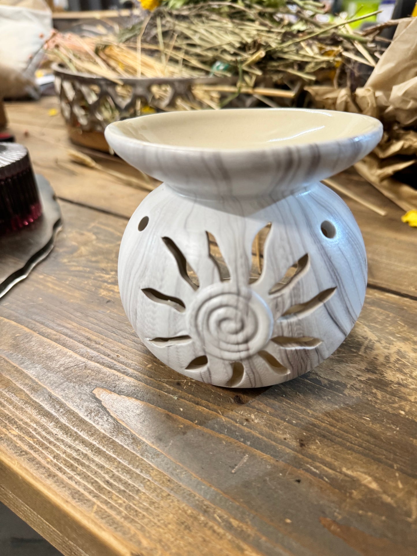 Duftlampe Keramik Sonne