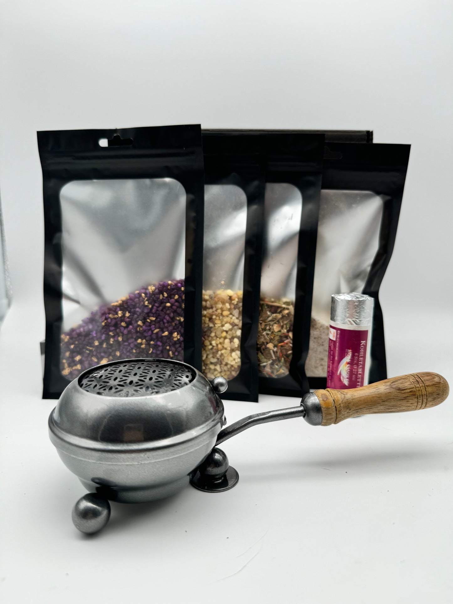 Räucherset, Räucherpfanne Schweden Balsam Weihrauch