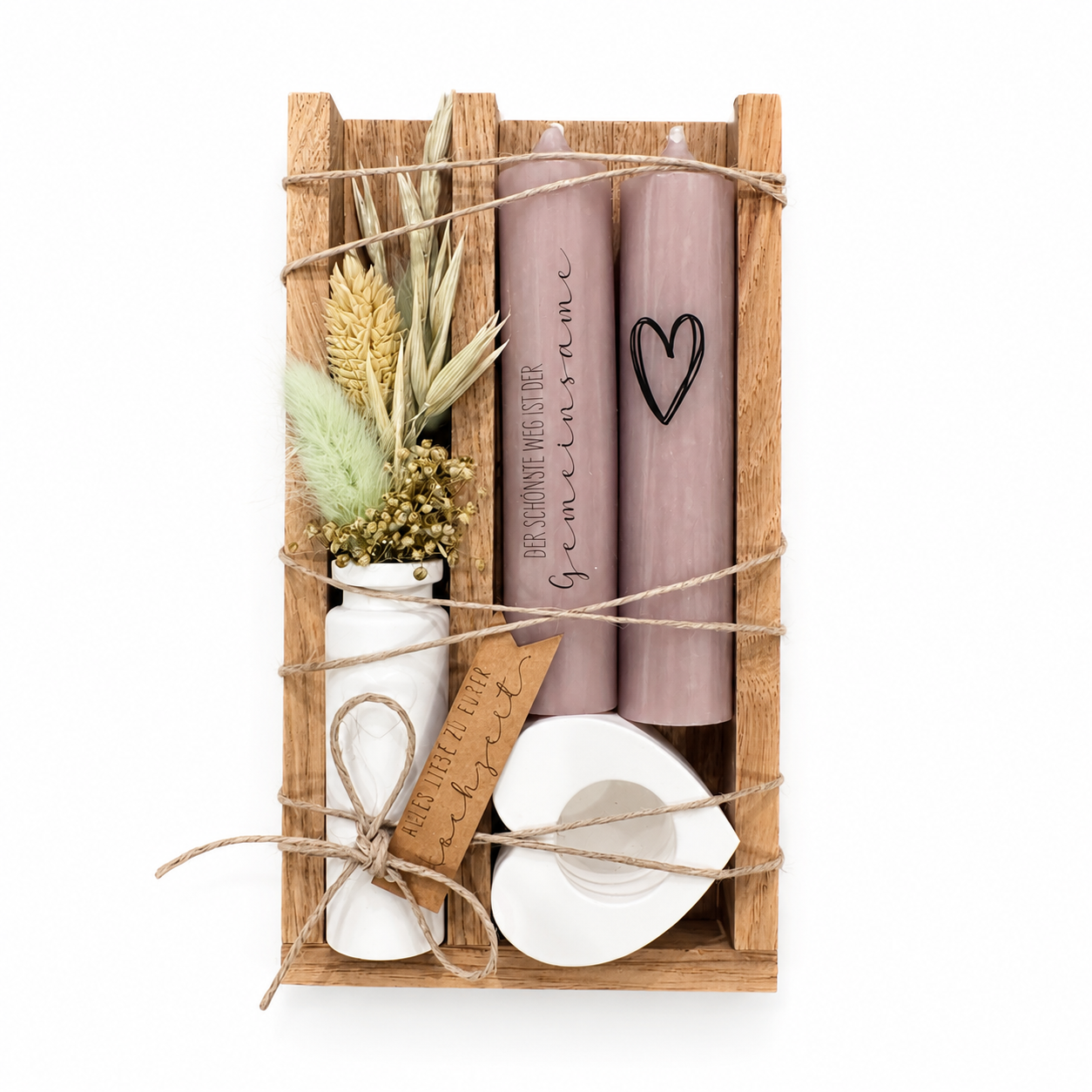 Kerze | Hochzeit | der schönste Weg | Geschenk | taupe