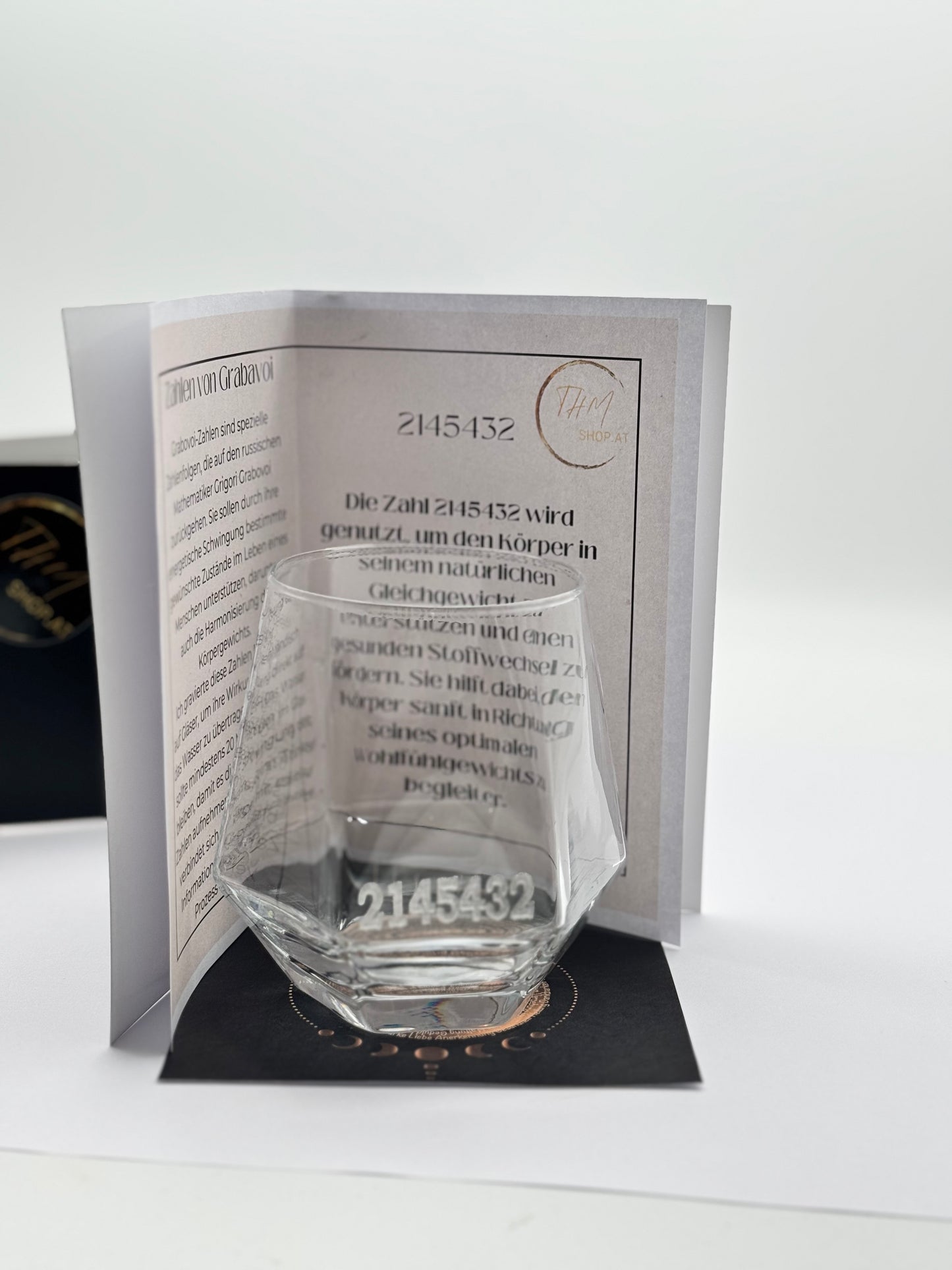 Glas mit Gravur Zahlen von Grabavoj“ „Gewicht - Stoffwechsel harmonisieren“