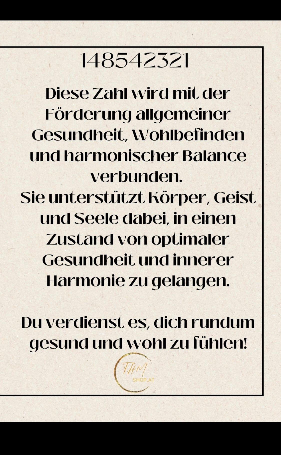 Glas mit Gravur Zahlen von Grabavoi „allgemeine Gesundheit & innere Balance“