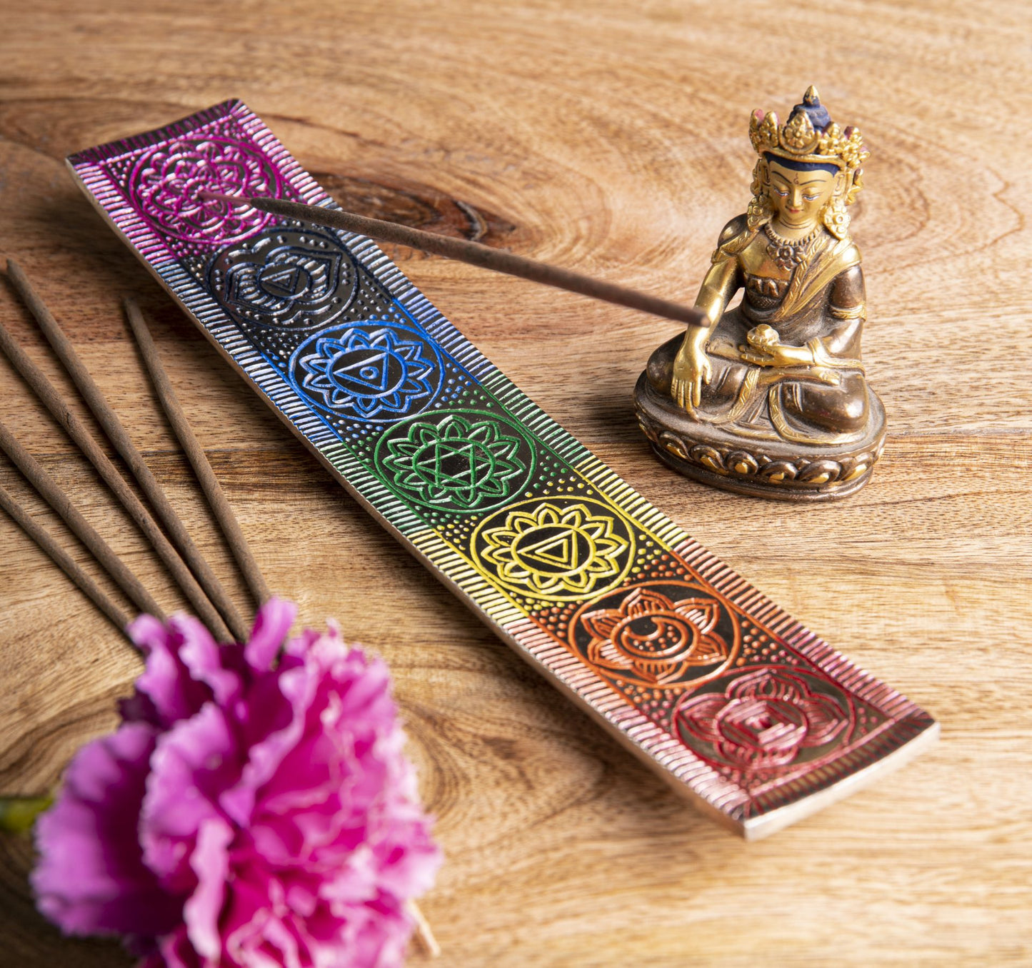 Chakra Räucherstäbchenhalter Metall