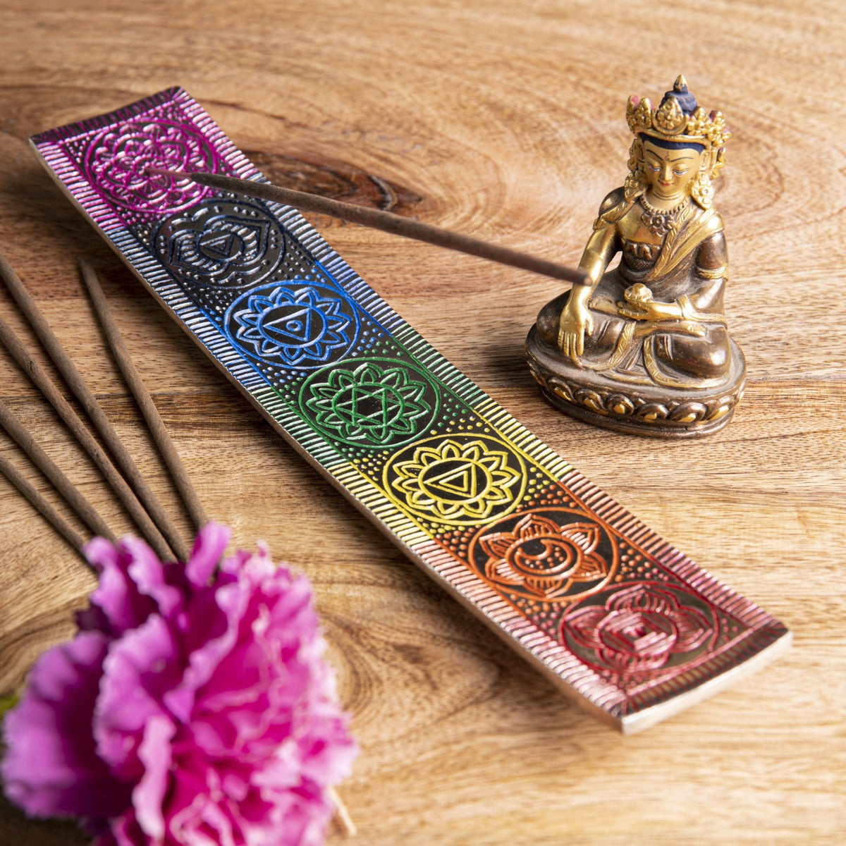 Chakra Räucherstäbchenhalter Metall