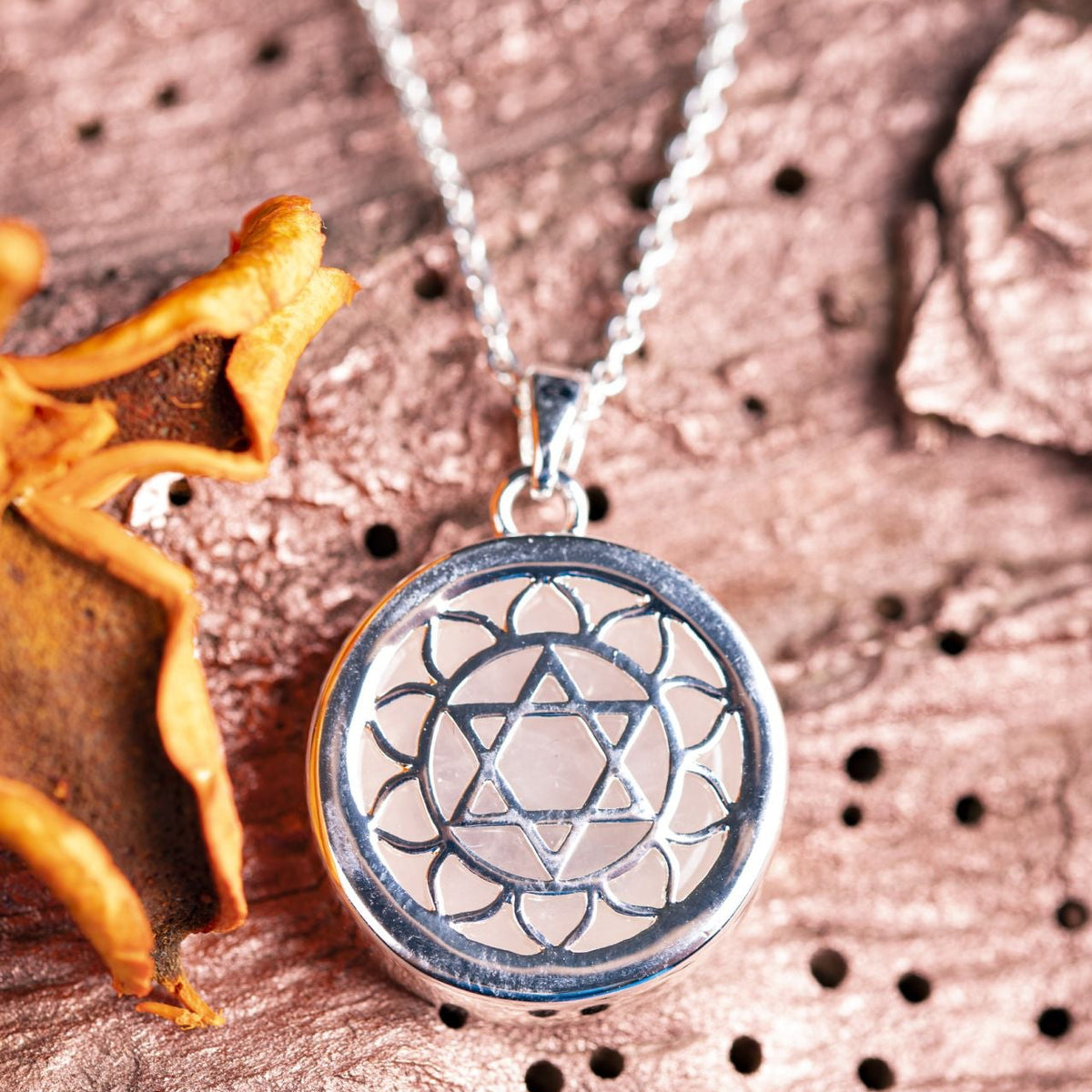 Chakrenkette Herzchakra mit Rosenquarz