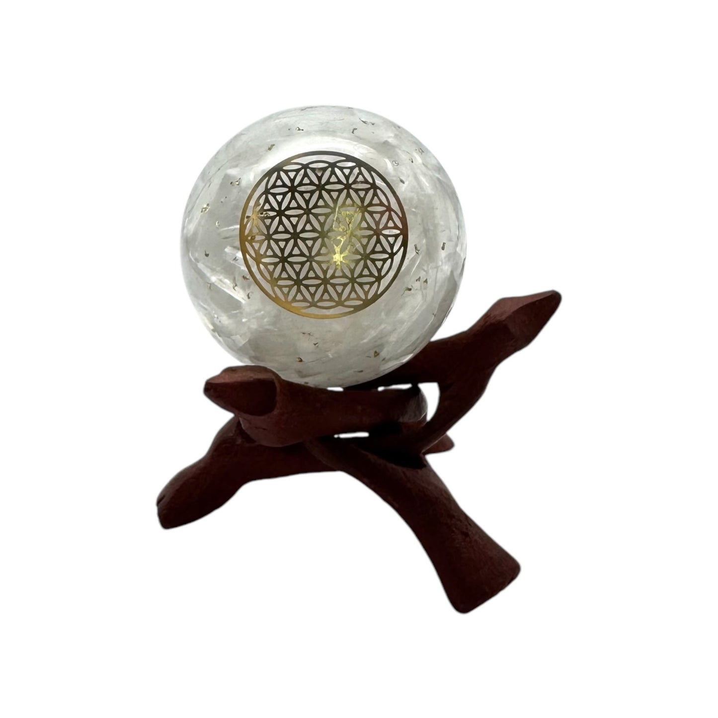 Holzfuss dunkel für Kristallkugeln ca 6-8cm