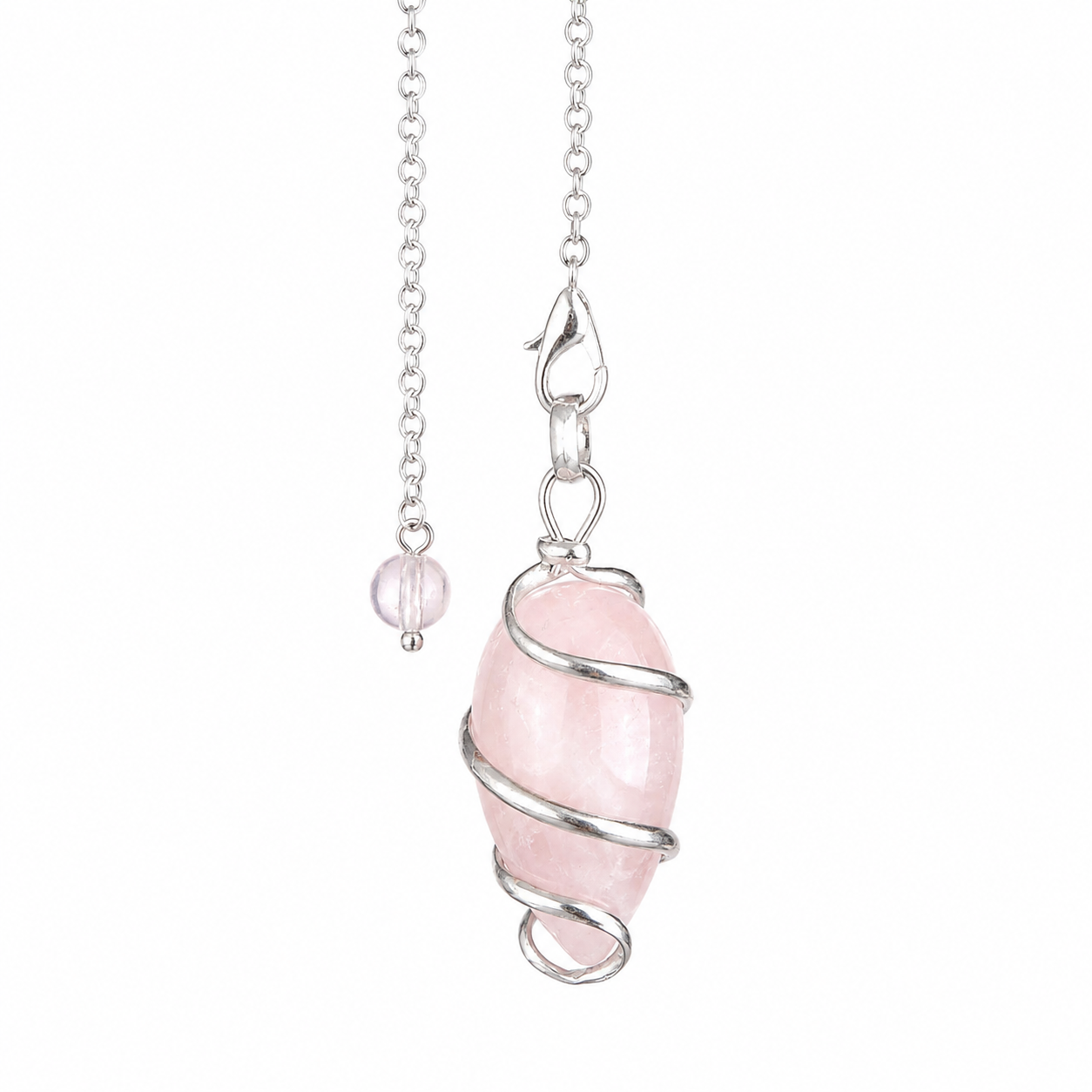 Spiral Pendel Rosenquarz