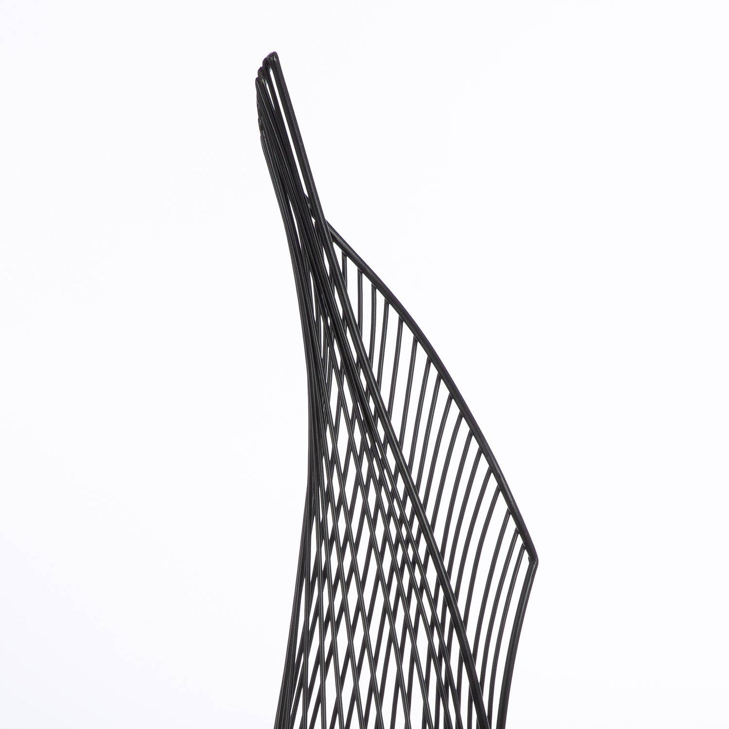 Dekoobjekt Der Schwung schwarz H. 57 cm, VE 1: Auf Basis, matt / Schwarz / Metall