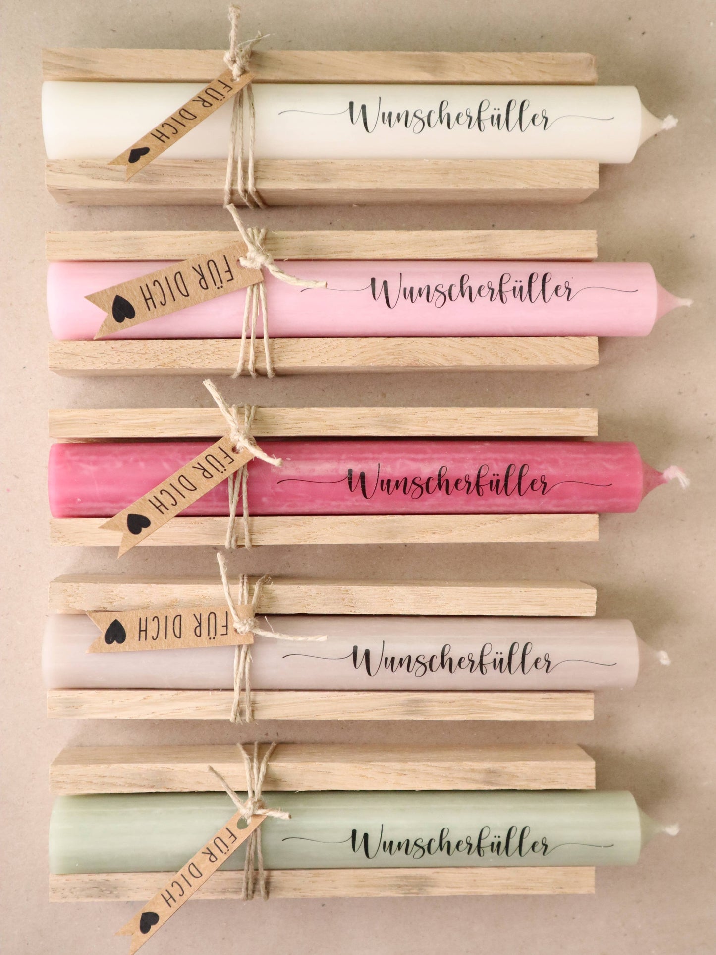 "Wunscherfüller" Kerze - Bestseller Geschenk | Damen: Taupe