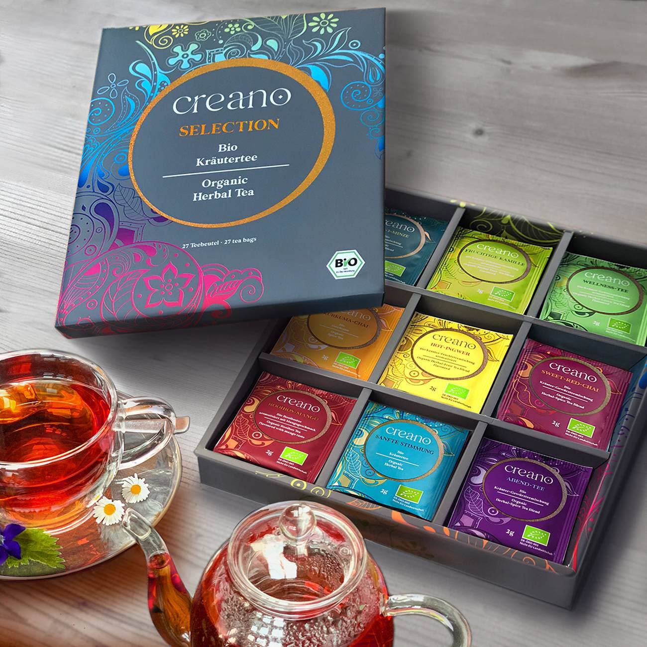 Bio-Kräuter Tee – 27er Mix-Geschenkbox