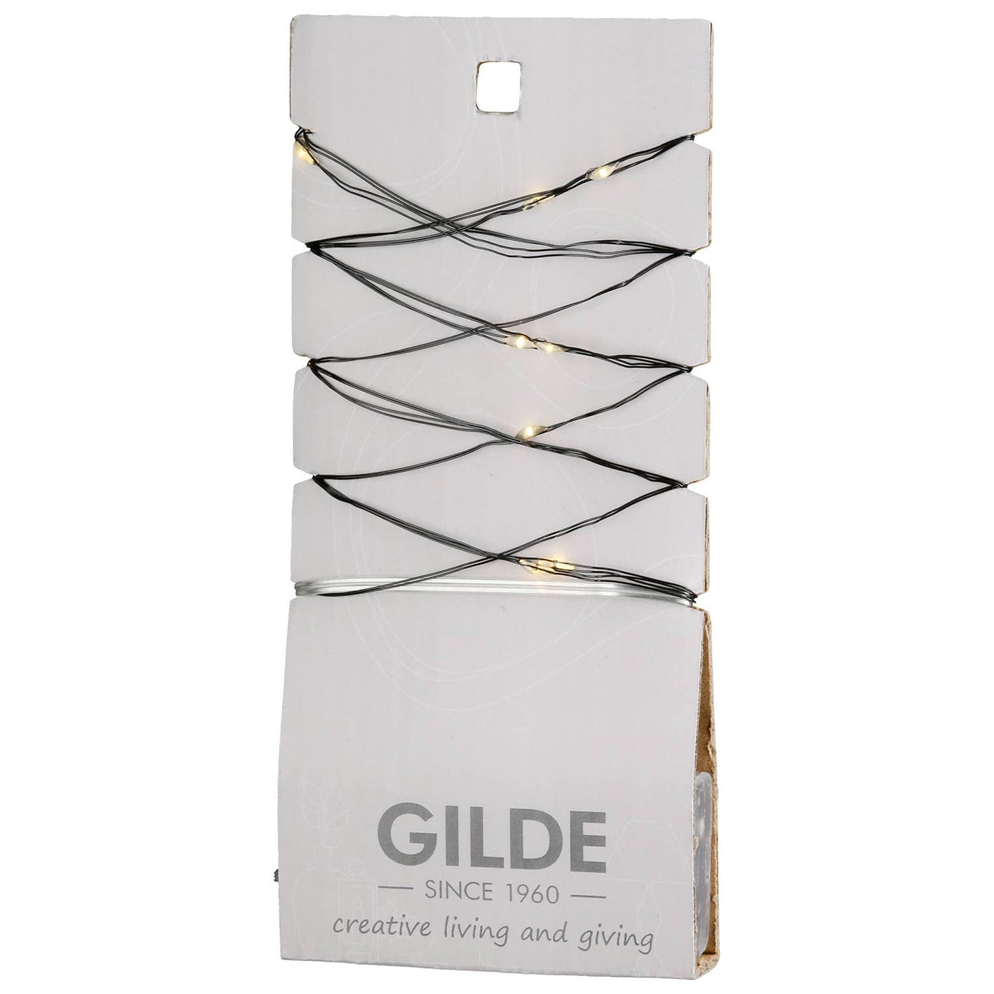 Lichterkette Elementar schwarz H. 40 cm: Benötigte Batterien: 2 x AA, im Display, Ohne Batterie, Timer-Funktion / Schwarz / Kunststoff, Papier