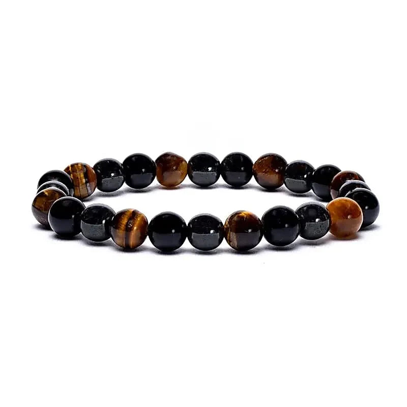 Armband Hämatit/Obsidian/Tigerauge