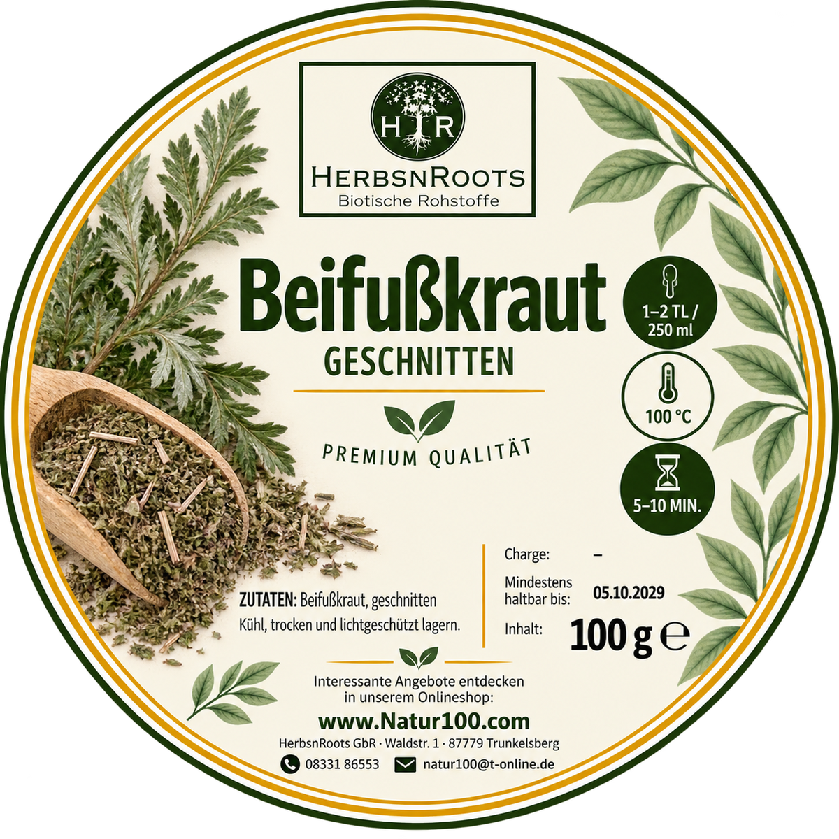 Beifuß geschnitten
