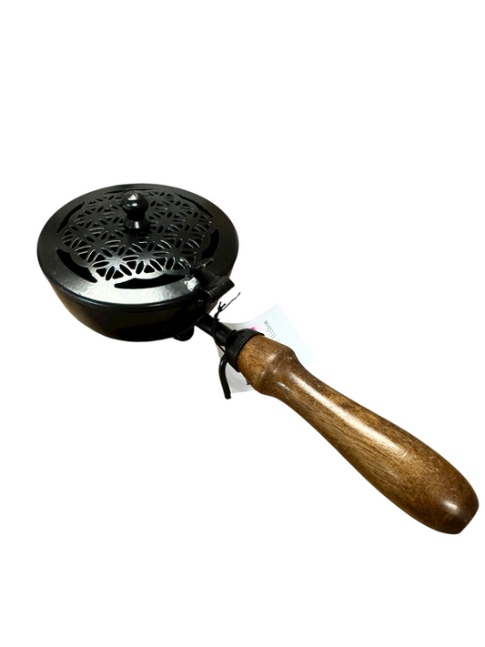 Räucherpfanne Schwarz Ornament 8 cm