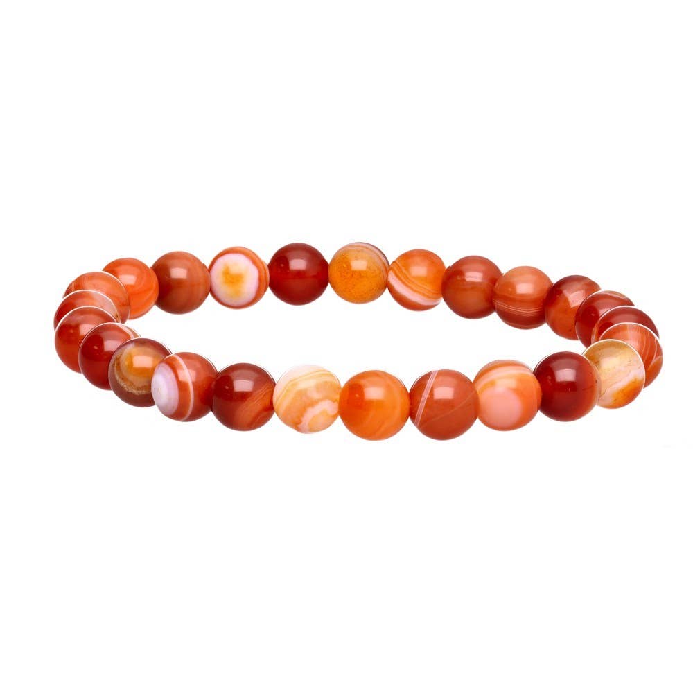 Armband aus gebänderter Karneol 8mm