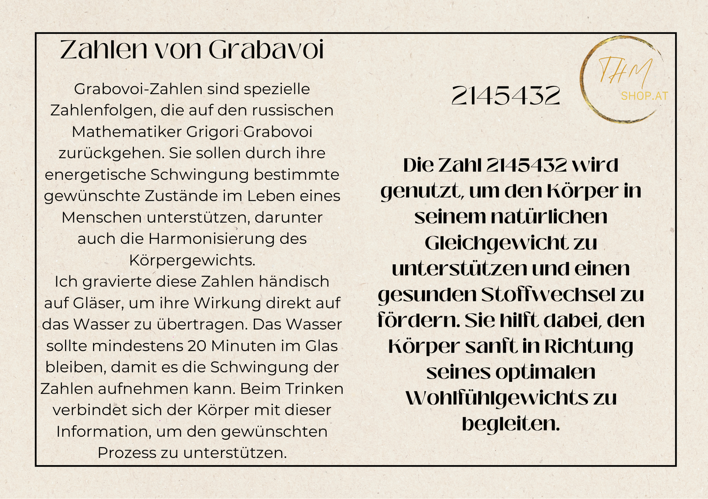 Glas mit Gravur Zahlen von Grabavoj“ „Gewicht - Stoffwechsel harmonisieren“