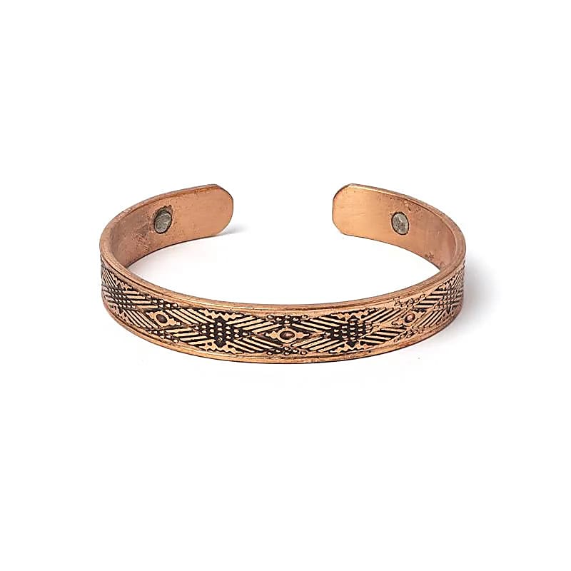 Armband Kupfer überkreuzte Streifen magnetisch