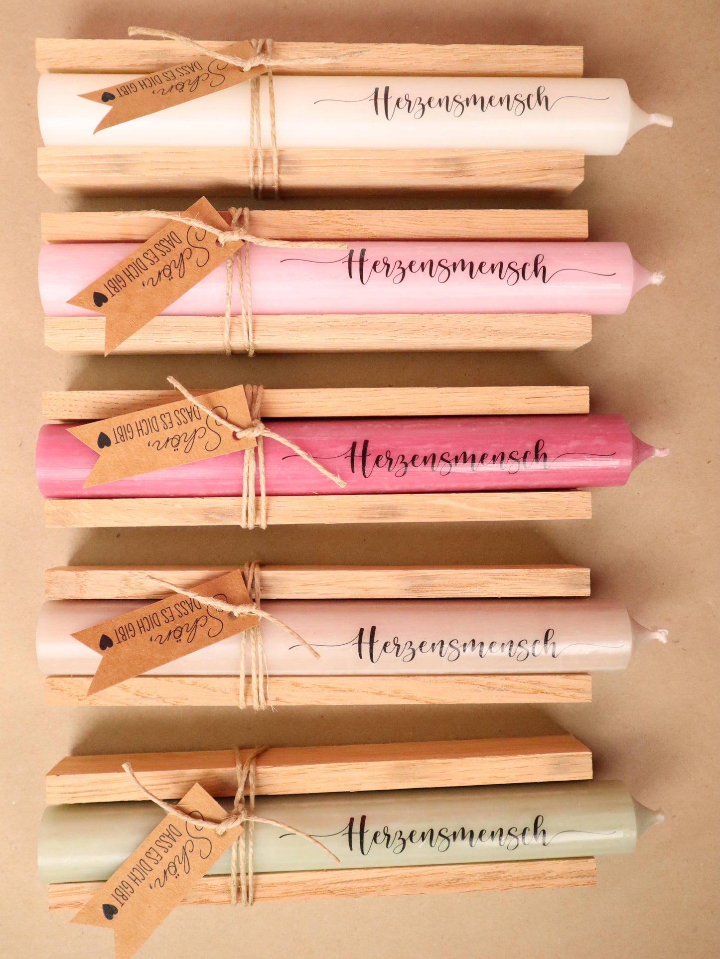 "Herzensmensch" Kerze - Bestseller Geschenk | Geburtstag: Hellblau