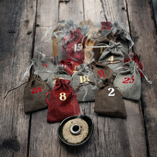 Adventskalender handgemacht Räucherwerk Set