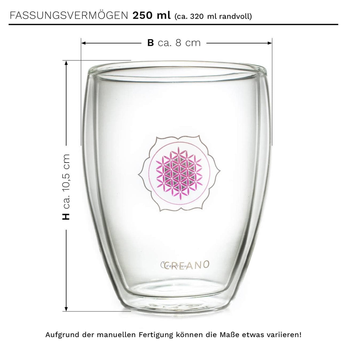 Thermoglas "Blume des Lebens"