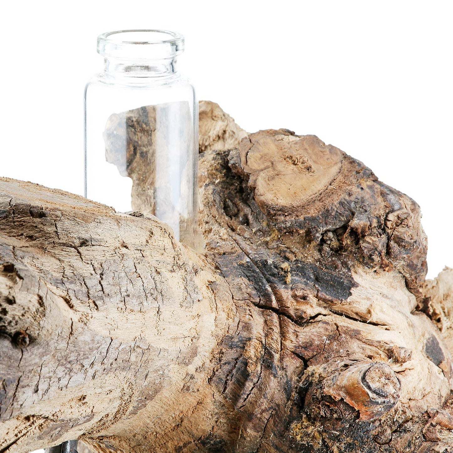 Skulptur Bangkok, naturfarben H.25 cm: Auf Basis/mit Glaseinsatz/Naturprodukt kann farblich abweichen. / Braun / Holz