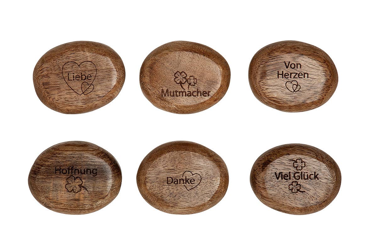 Holz Handschmeichler mit Spruch VE 24 so