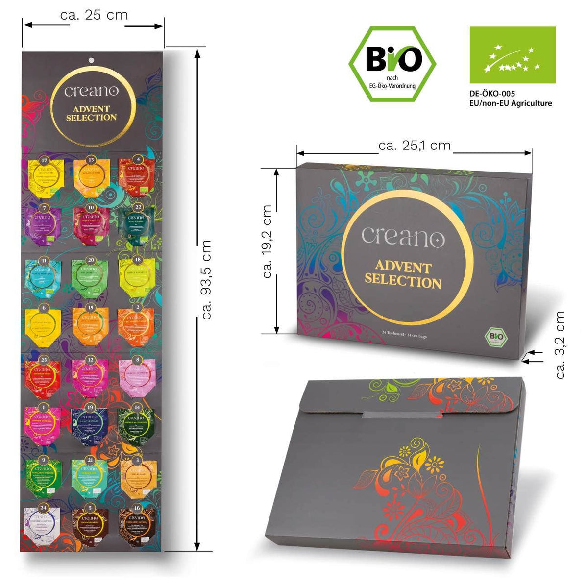 Adventskalender, 24er BIO Teebeutel-Tee *²