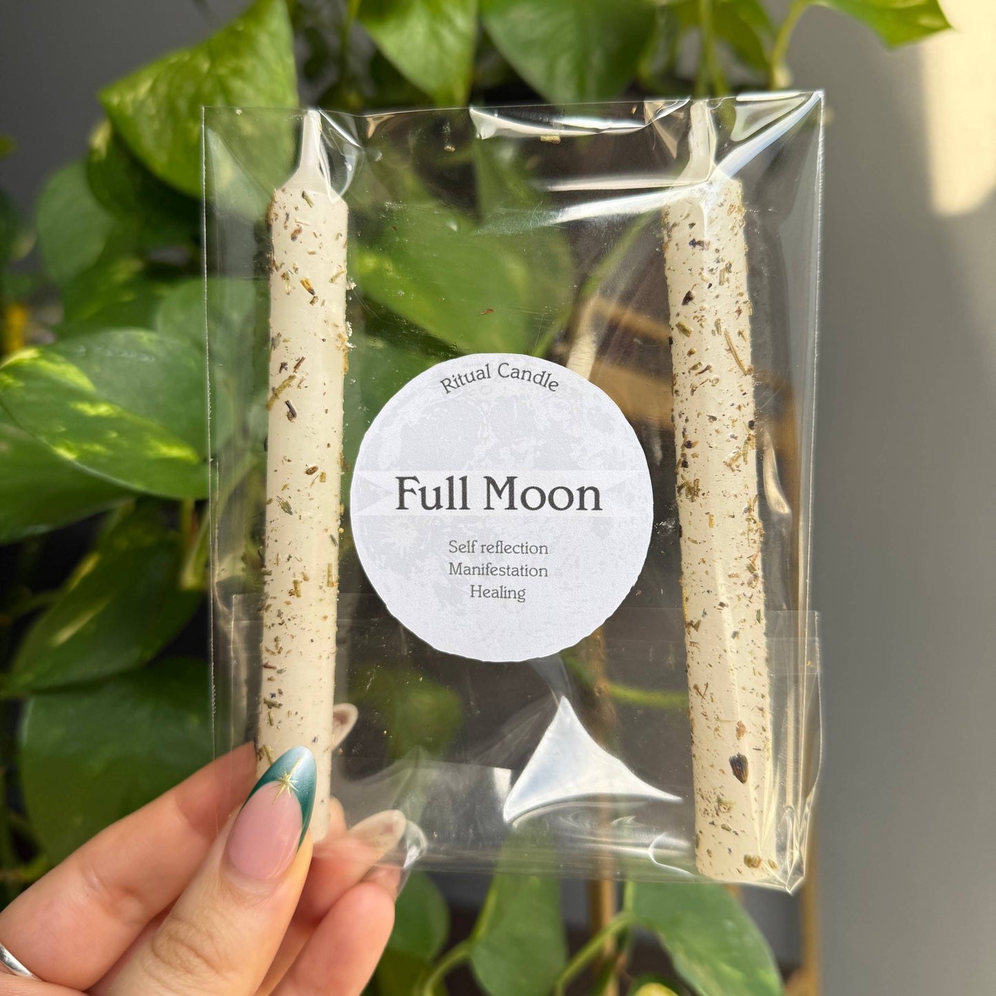 Vollmond-Ritualkerzen – Duftfrei, für Manifestation und Heilung
