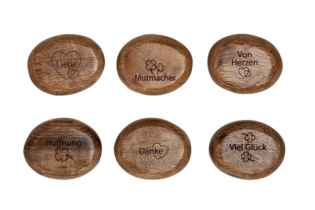 Holz Handschmeichler mit Spruch VE 24 so
