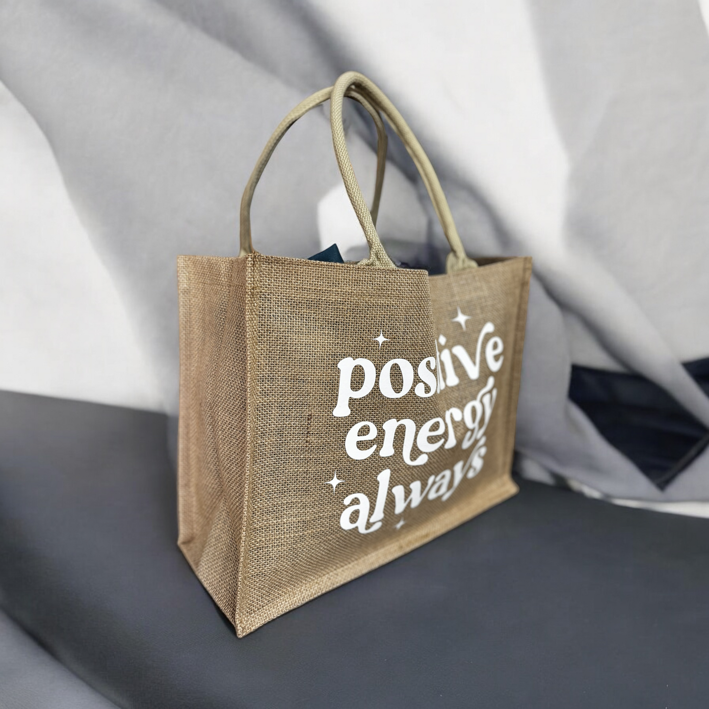 Jutetasche Positive Energie