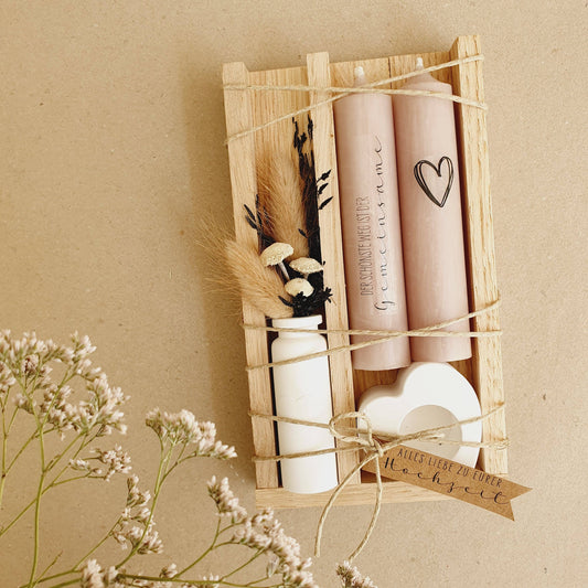 Kerze | Hochzeit | der schönste Weg | Geschenk | taupe