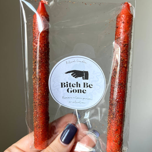 Bitch Be Gone Ritualkerzen – Set mit 2 Stück
