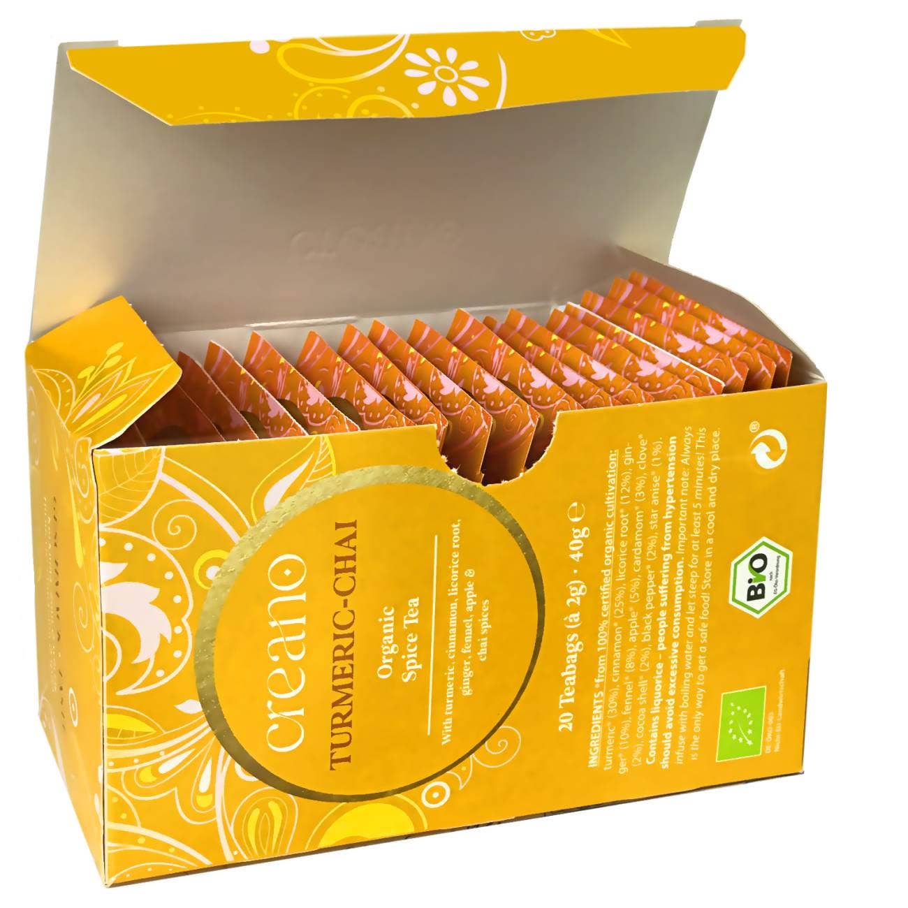 20er Pack Bio-Teebeutel Kurkuma-Chai*