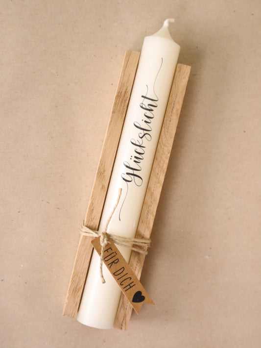 "Glückslicht" Kerze - Bestseller Geschenk | Frauen: Weiß