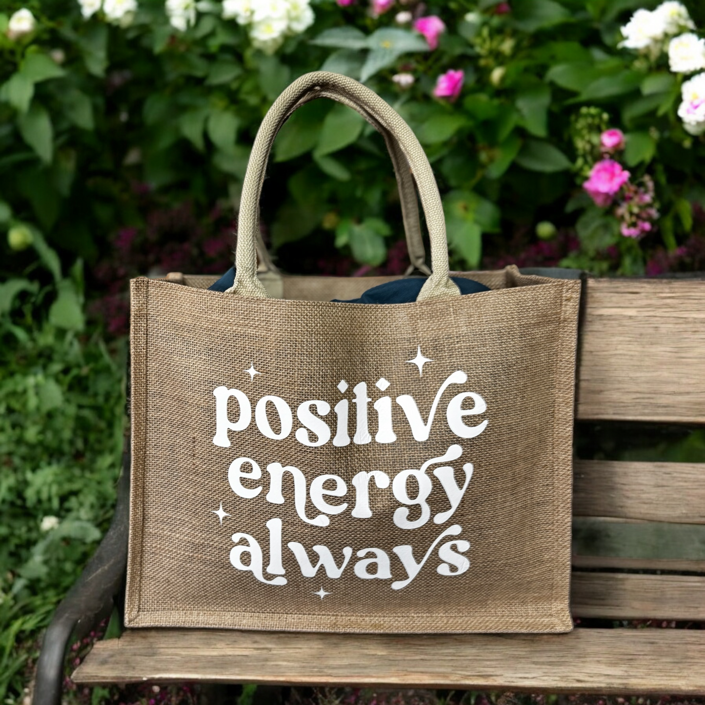Jutetasche Positive Energie