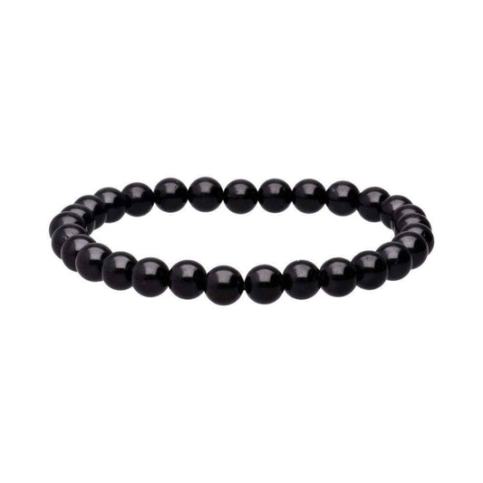 Armband aus schwarzem Turmalin, 6 mm