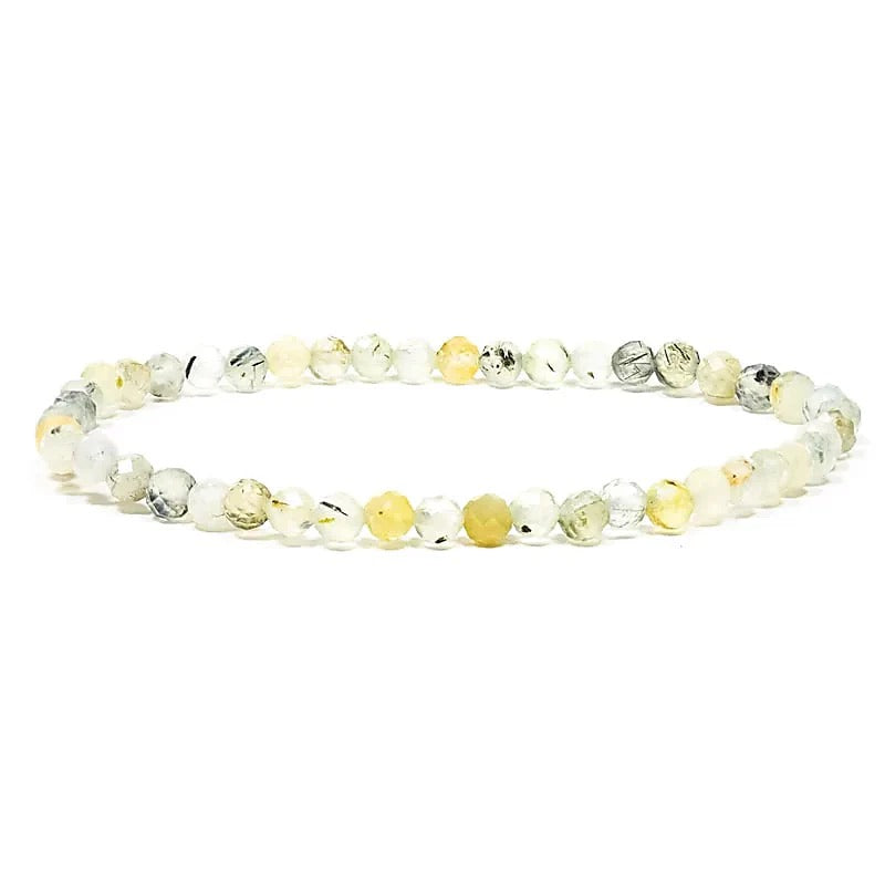 Prehnit Armband mit Facettenschliff