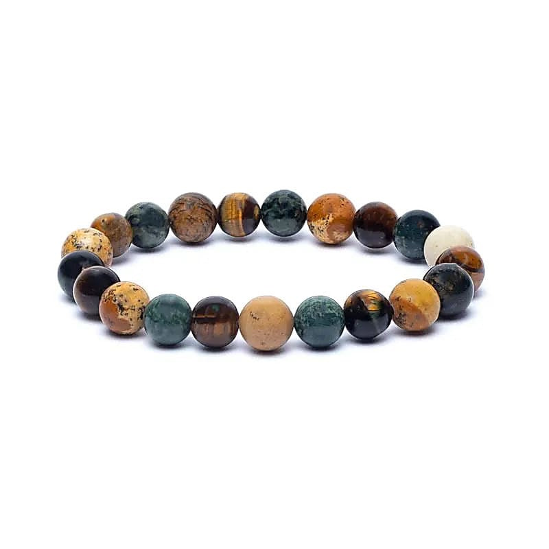 Armband Kambaba-Jaspis/Tigerauge/Bildjaspis