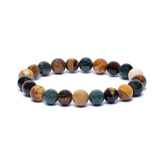 Armband Kambaba-Jaspis/Tigerauge/Bildjaspis