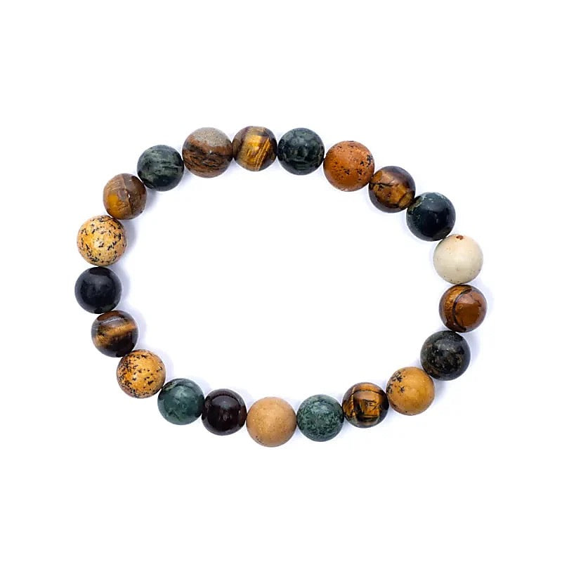 Armband Kambaba-Jaspis/Tigerauge/Bildjaspis