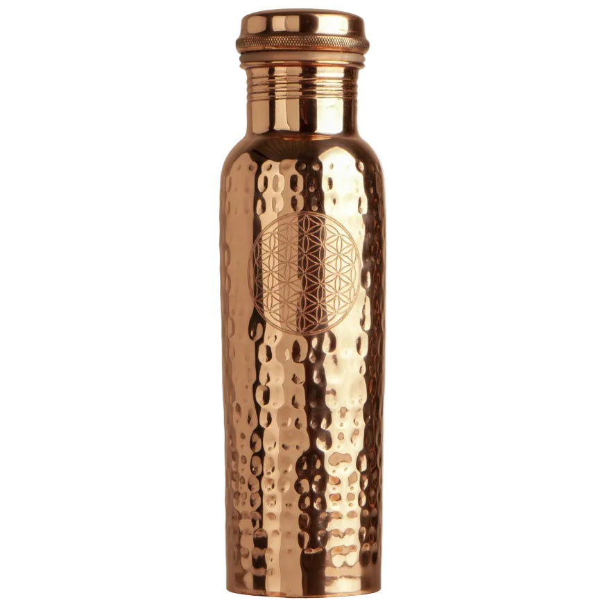 Kupfertrinkflasche 650 ml Kupferflasche mit Drehverschluss