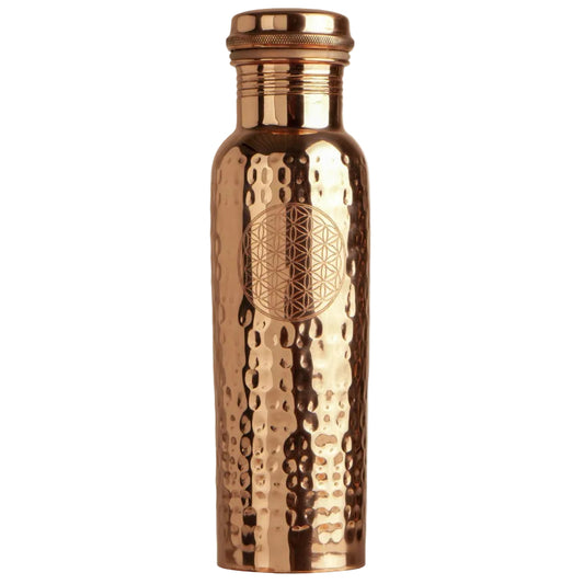 Kupfertrinkflasche 650 ml Kupferflasche mit Drehverschluss
