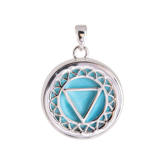 Chakrenkette  Kehlchakra Silber platiniert mit Türkis und Kette