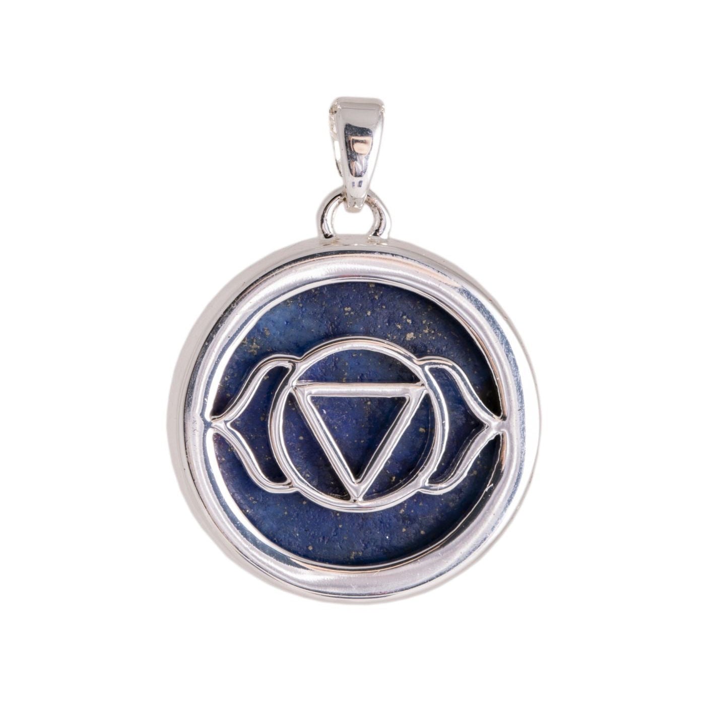 Chakrenkette 3. Auge Silber platiniert Halskette mit Lapislazuli