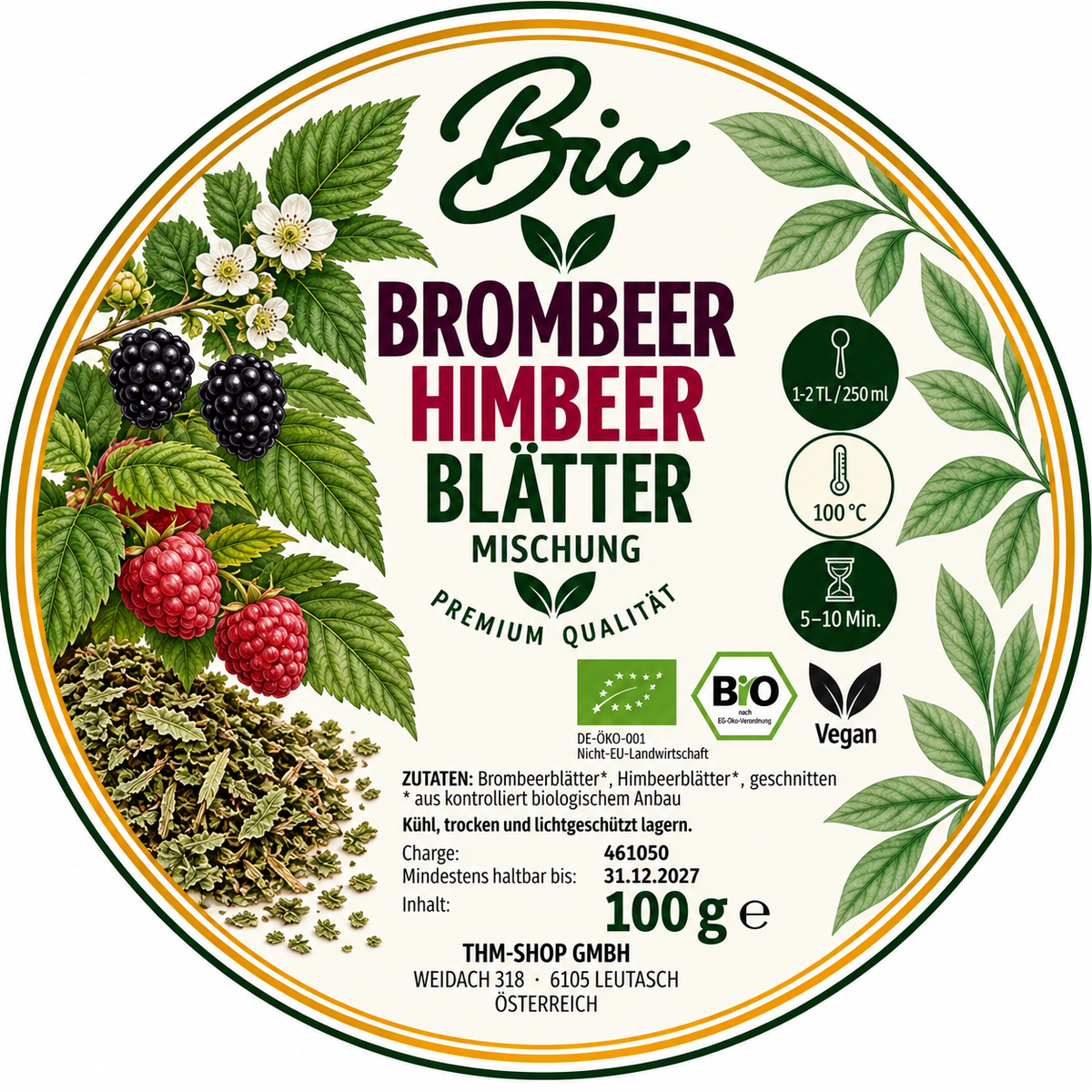 Brombeer & Himbeer Blätter Mischung 100 g