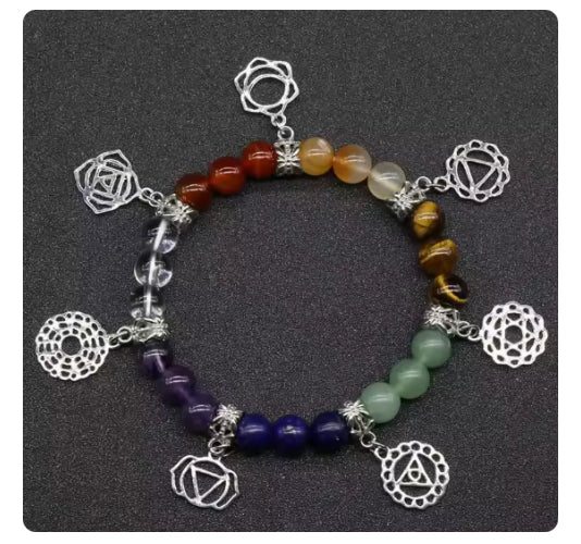 Chakrenarmband mit Anhängern Chakren 2