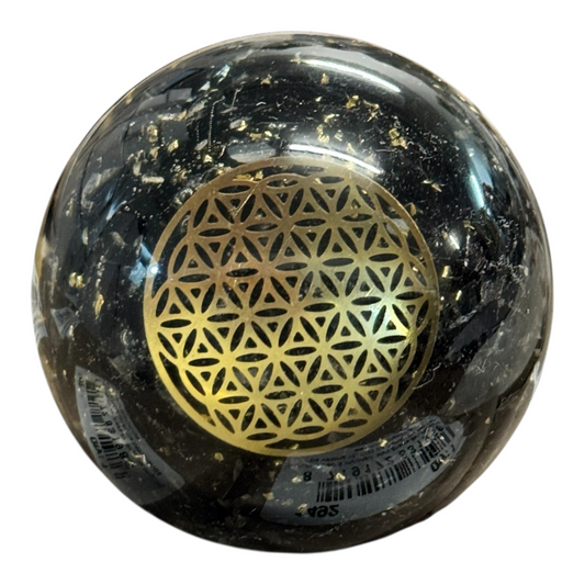 Orgonit Kugel Turmalin Blume des Lebens