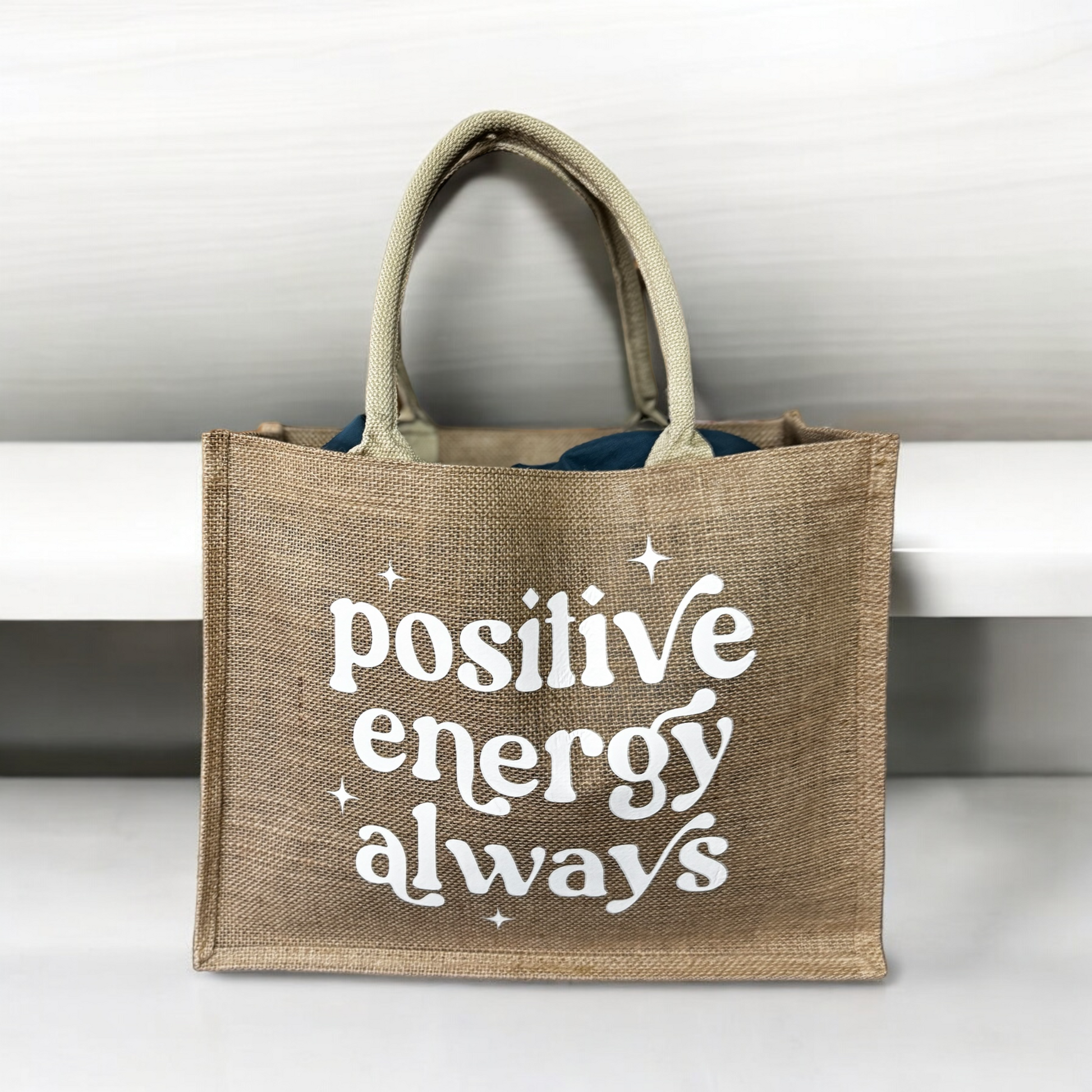 Jutetasche positive Energie always 
