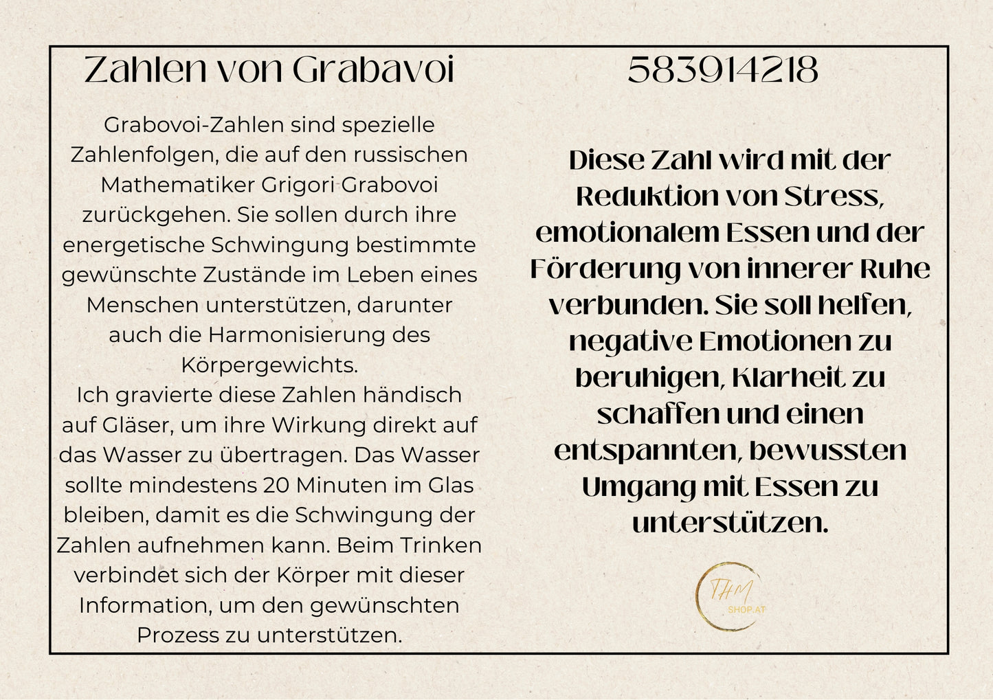 Glas mit Gravur Zahlen von Grabavoj „Gewicht - Stress, emotionales Essen“